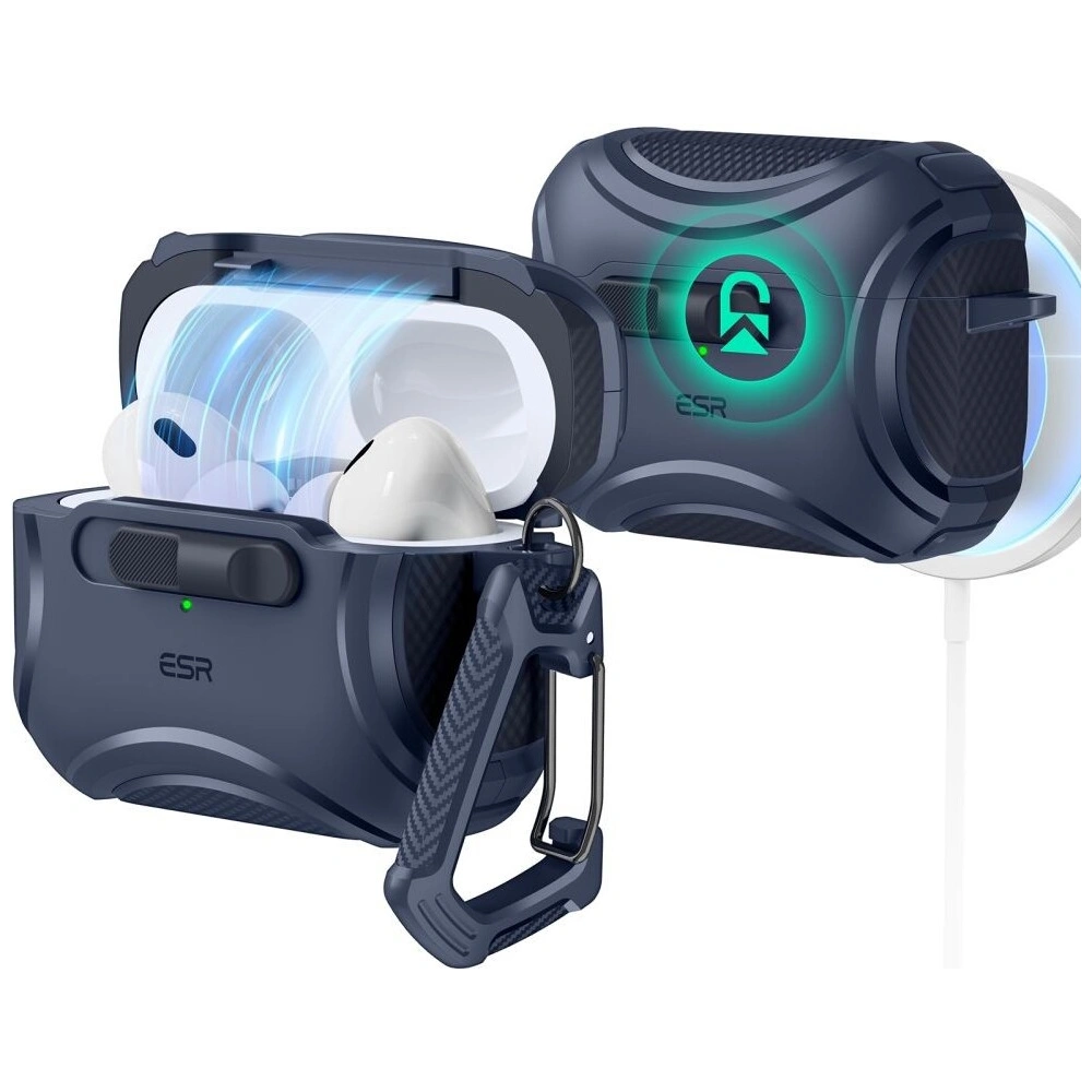 Hurtownia GSM - Etui ESR Cyber FlickLock MagSafe Apple Airpods Pro 1 / 2 Modré - ESR820 - {ean13} - Hurt