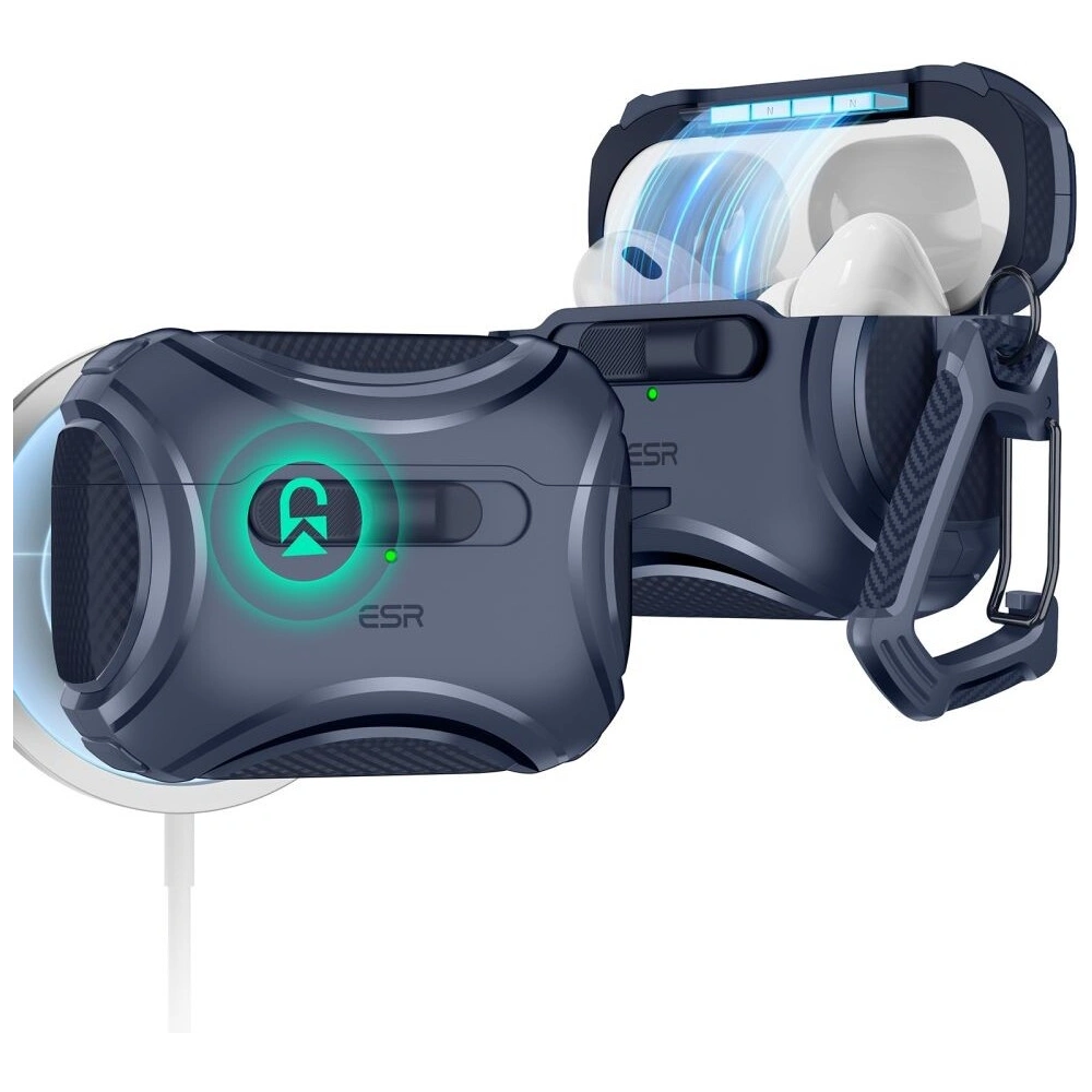 Hurtownia GSM - Etui ESR Cyber FlickLock MagSafe Apple Airpods Pro 1 / 2 Modré - ESR820 - {ean13} - Hurt