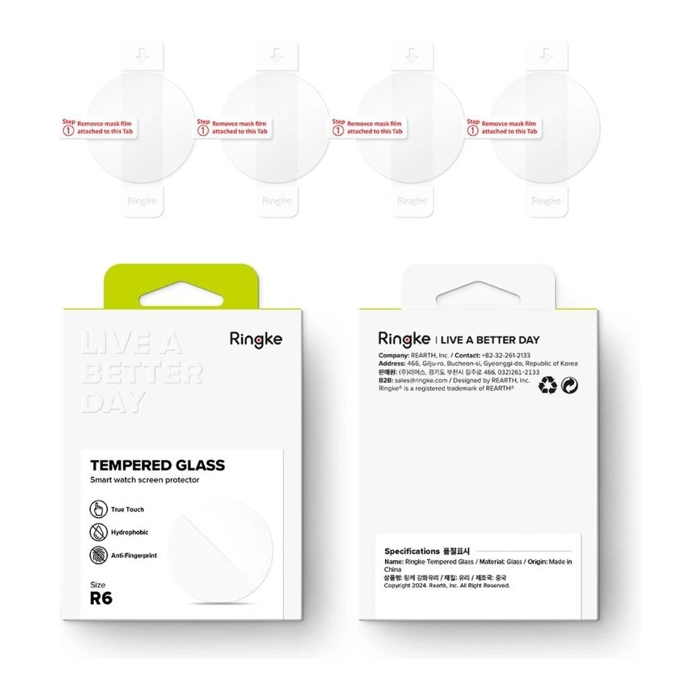 Hurtownia GSM - Tvrzené sklo Ringke Tempered Glass Samsung Galaxy Watch 4 / 5 / 6 / 7 44mm Clear [4 PACK] - RGK1993 - {ean13} - Hurt