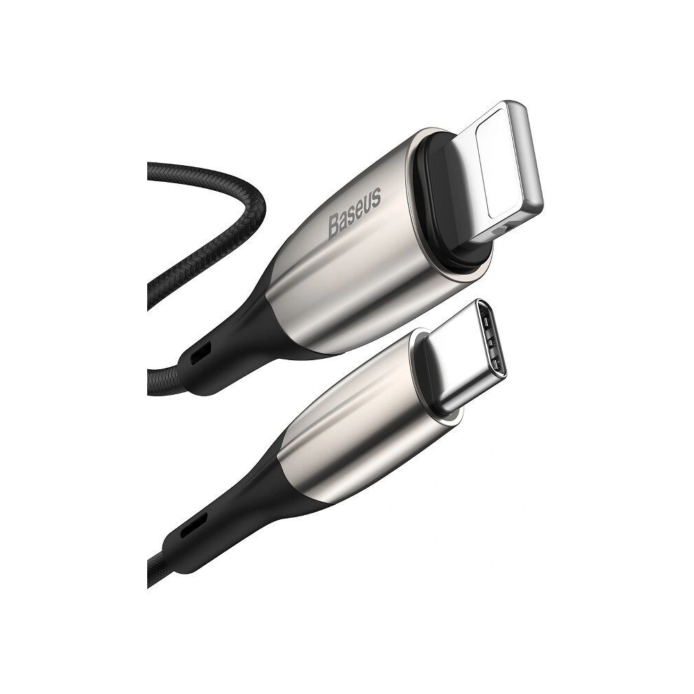 Hurtownia GSM - Kabel USB-C do Lightning Baseus Horizontal Power Delivery, dioda LED, 1m (czarny) - BSU744BLK - {ean13} - Hurt