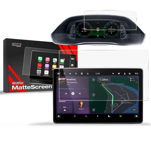 Folia matowa GrizzGlass CarDisplay Protection do Skoda Octavia 4 10" Facelift (2024-2025) [2w1]