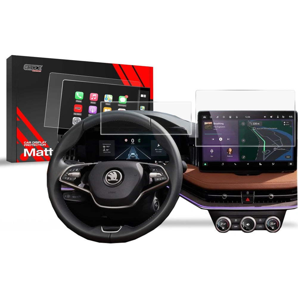 Hurtownia GSM - Matt fólia GrizzGlass CarDisplay védelem Skoda Kodiaq 2 10" 2024 [2w1] - GRZ10477 - {ean13} - Hurt