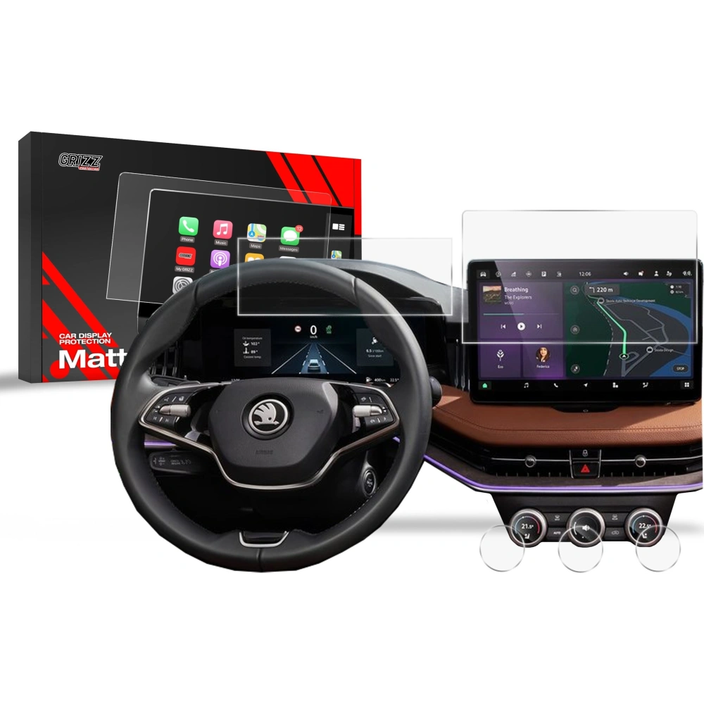 Hurtownia GSM - Matt fólia GrizzGlass CarDisplay védelem Skoda Kodiaq 2 10" 2024 [5w1] - GRZ10478 - {ean13} - Hurt