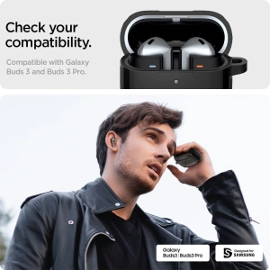 Wholesale Spigen Rugged Armor Samsung Galaxy Buds 3 / 3 Pro Matte Black - SPN3450 - {ean13} - Hurt