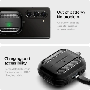 Wholesale Spigen Rugged Armor Samsung Galaxy Buds 3 / 3 Pro Matte Black - SPN3450 - {ean13} - Hurt