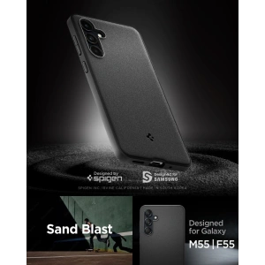 Hurtownia GSM - Case Spigen Essential SandBlast Samsung Galaxy M55 5G Matt Schwarz - SPN3451 - {ean13} - Hurt