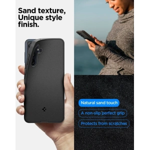 Hurtownia GSM - Case Spigen Essential SandBlast Samsung Galaxy M55 5G Matt Schwarz - SPN3451 - {ean13} - Hurt