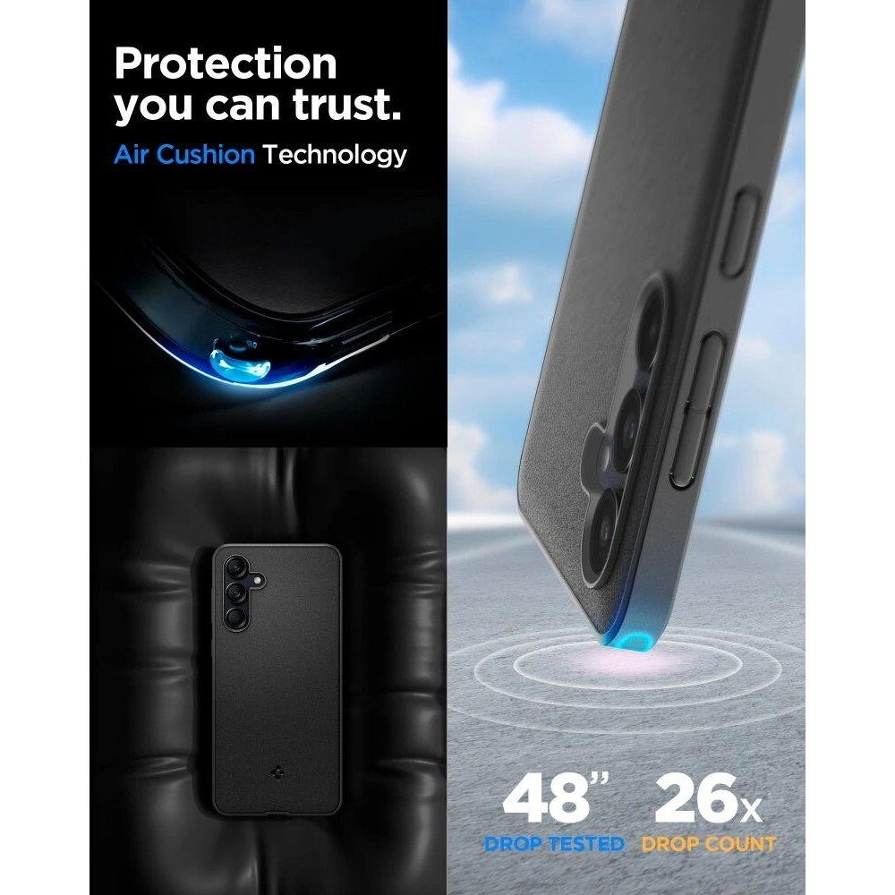 Hurtownia GSM - Etui Spigen Essential SandBlast Samsung Galaxy M55 5G Negru Mat - SPN3451 - {ean13} - Hurt