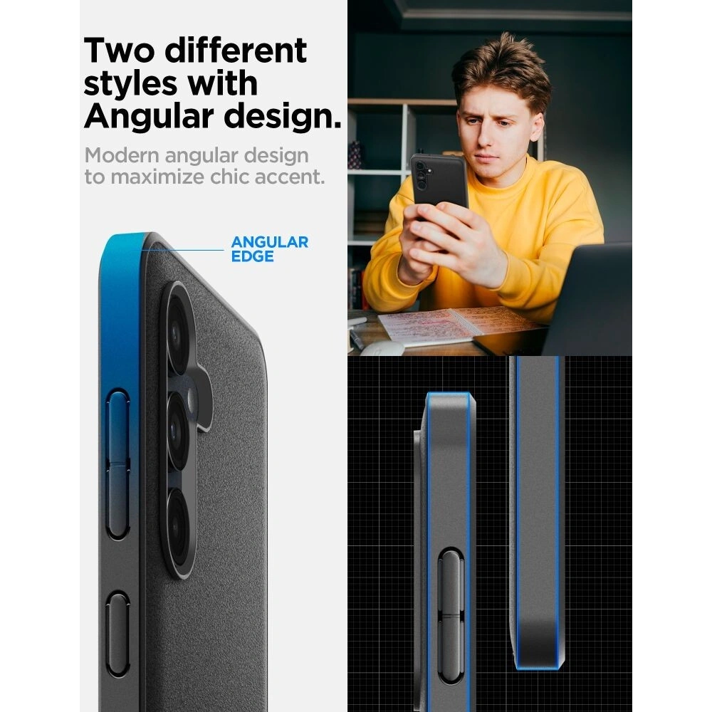 Hurtownia GSM - Etui Spigen Essential SandBlast Samsung Galaxy M55 5G Negru Mat - SPN3451 - {ean13} - Hurt