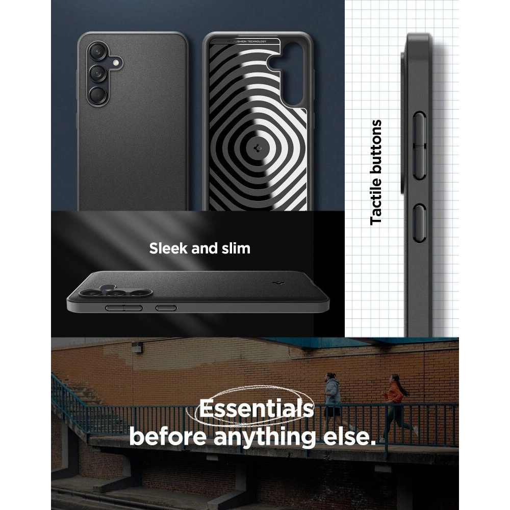 Hurtownia GSM - Etui Spigen Essential SandBlast Samsung Galaxy M55 5G Negru Mat - SPN3451 - {ean13} - Hurt