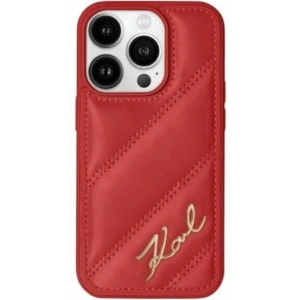 Hurtownia GSM - Case Karl Lagerfeld KLHCP15SPQDSMGR Apple iPhone 15 / 14 / 13 hardcase Diagonal Quilted Script rot/red - KLD2109 - {ean13} - Hurt