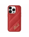 Etui Karl Lagerfeld KLHCP15SPQDSMGR Apple iPhone 15 / 14 / 13 hardcase Diagonal Quilted Script roșu/red