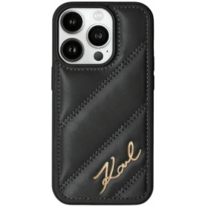 Hurtownia GSM - Case Karl Lagerfeld KLHCP15XPQDSMGK Apple iPhone 15 Pro Max Hardcase Diagonal Quilted Script schwarz/black - KLD2110 - {ean13} - Hurt