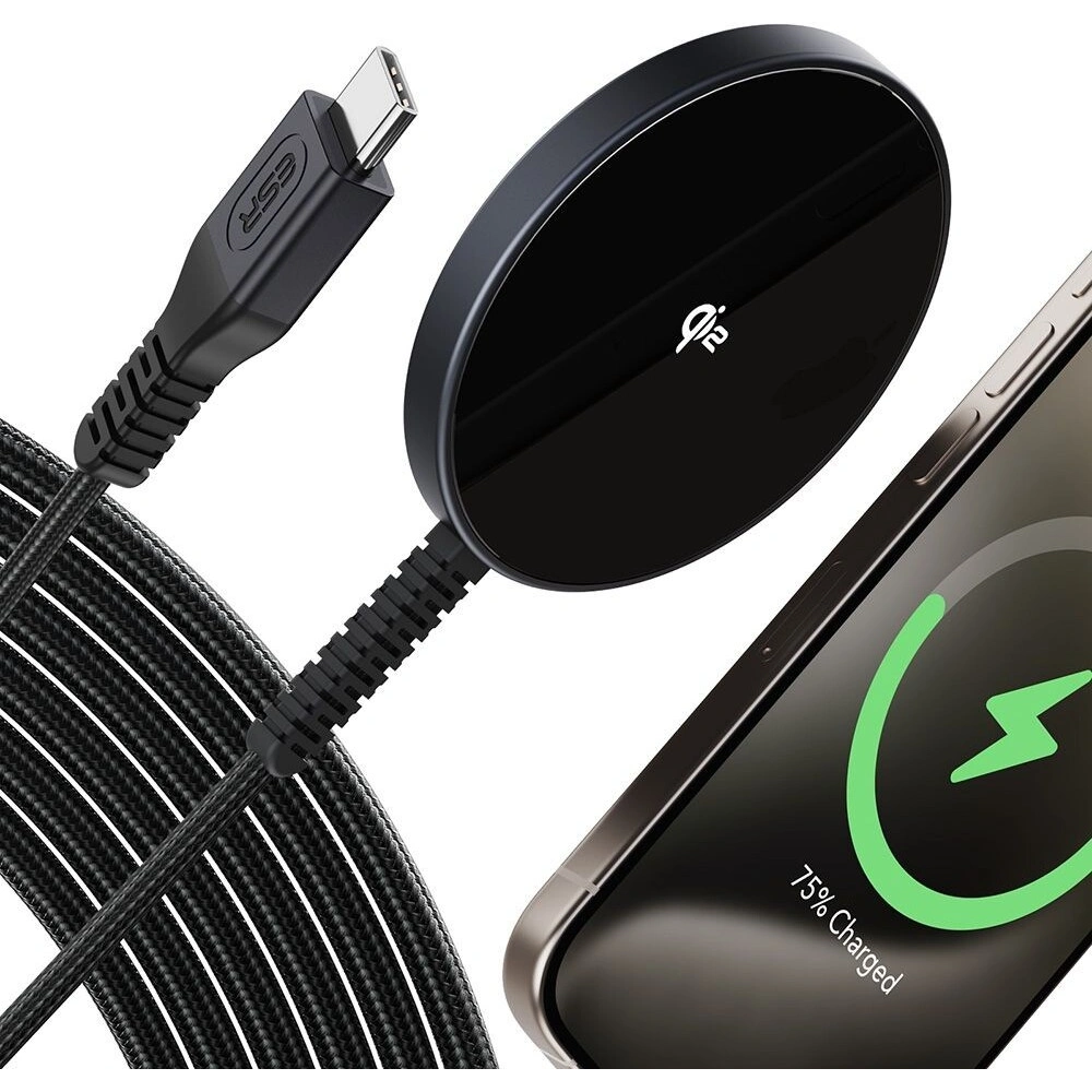 Hurtownia GSM - Ładowarka indukcyjna ESR HaloLock QI2 Mini Magnetic MagSafe Wireless Charger 15W Black - ESR821 - {ean13} - Hurt