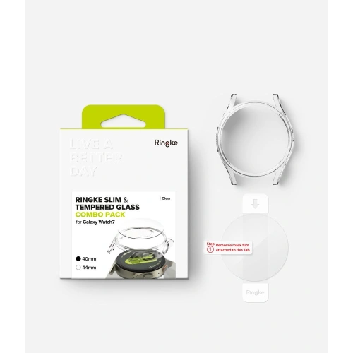 Etui + szkło Ringke Slim & Tempered Glass Galaxy Watch 7 40mm Clear