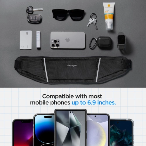 Saszetka na pas Spigen A710 Dynamic Shield Waist Bag Black