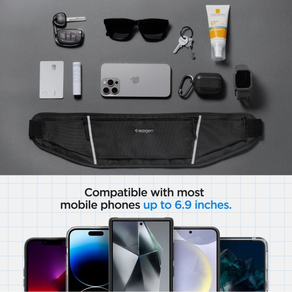 Hurtownia GSM - Saszetka na pas Spigen A710 Dynamic Shield Waist Bag Black - SPN3461 - {ean13} - Hurt