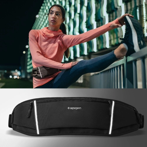 Saszetka na pas Spigen A710 Dynamic Shield Waist Bag Black