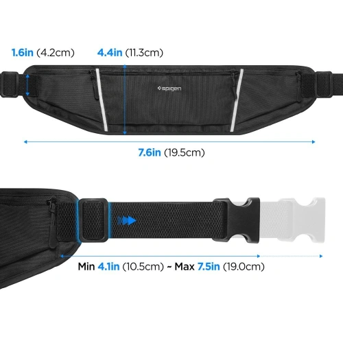 Saszetka na pas Spigen A710 Dynamic Shield Waist Bag Black