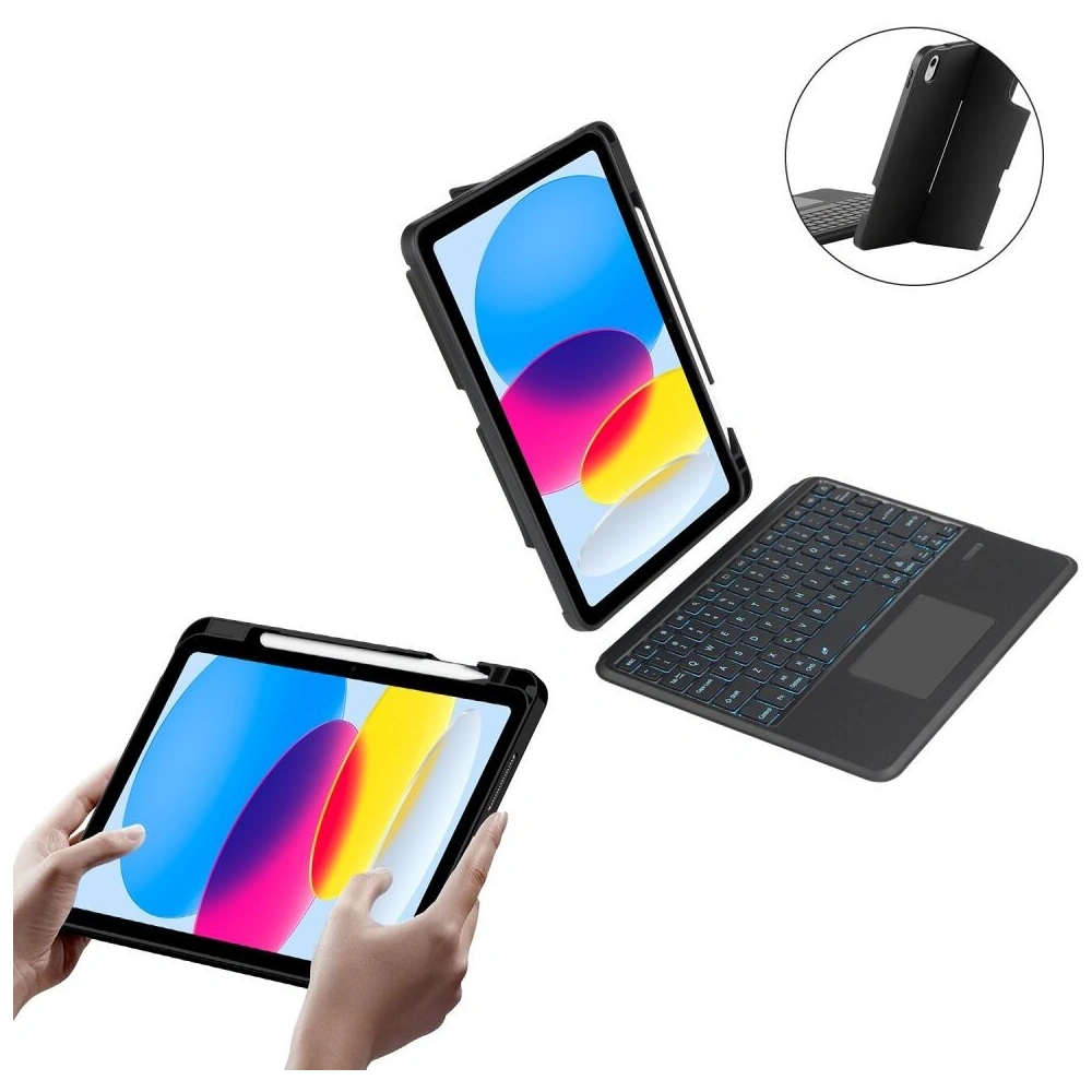 Hurtownia GSM - Etui Tech-Protect SmartCase Mag Pen + Keyboard Apple iPad 10.9" 2022 (10. generație) Negru - THP2918 - {ean13} - Hurt