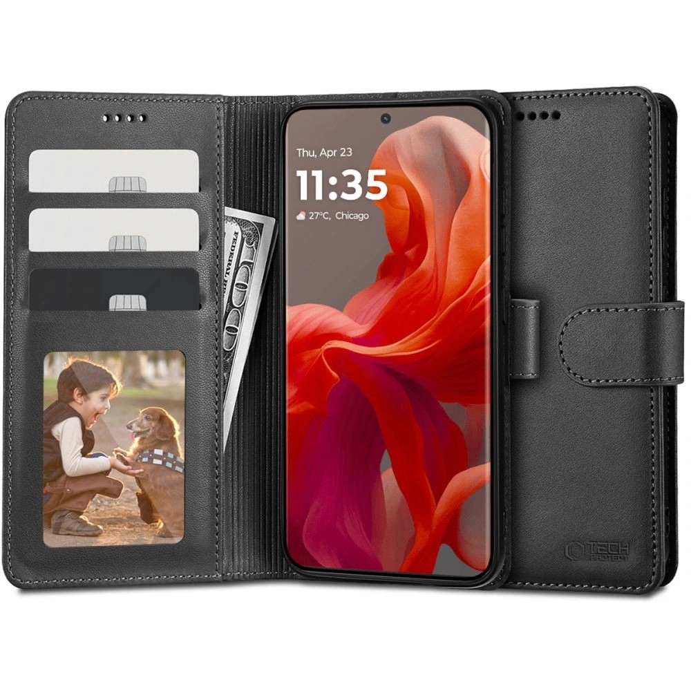Hurtownia GSM - Etui Tech-Protect Wallet Motorola Moto G85 5G černé - THP2919 - {ean13} - Hurt