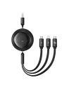 Hurtownia GSM - Cablul 3w1 Baseus Free2Draw USB/A / microUSB, Lightning, USB-C, 100W, 1.1 m (negru) - BSU4915 - {ean13} - Hurt