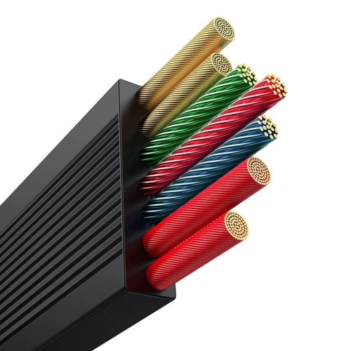 Kabel 3w1 Baseus Free2Draw USB/A / microUSB,Lightning,USB-C, 100W, 1.1 m (czarny)