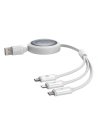 Hurtownia GSM - Kabel 3w1 Baseus Free2Draw USB-A / microUSB, Lightning, USB-C, 100W, 1.1 m (weiß) - BSU4916 - {ean13} - Hurt