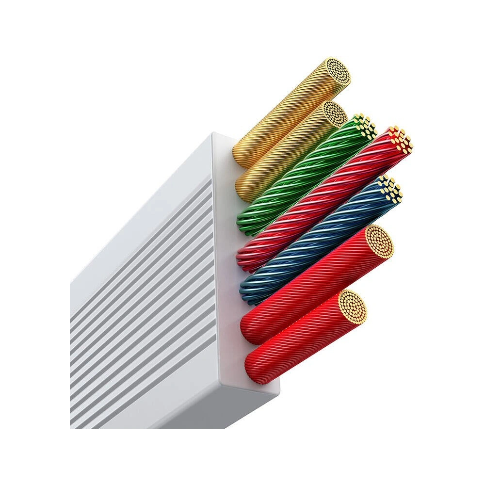 Hurtownia GSM - Kabel 3w1 Baseus Free2Draw USB-A / microUSB, Lightning, USB-C, 100W, 1.1 m (weiß) - BSU4916 - {ean13} - Hurt