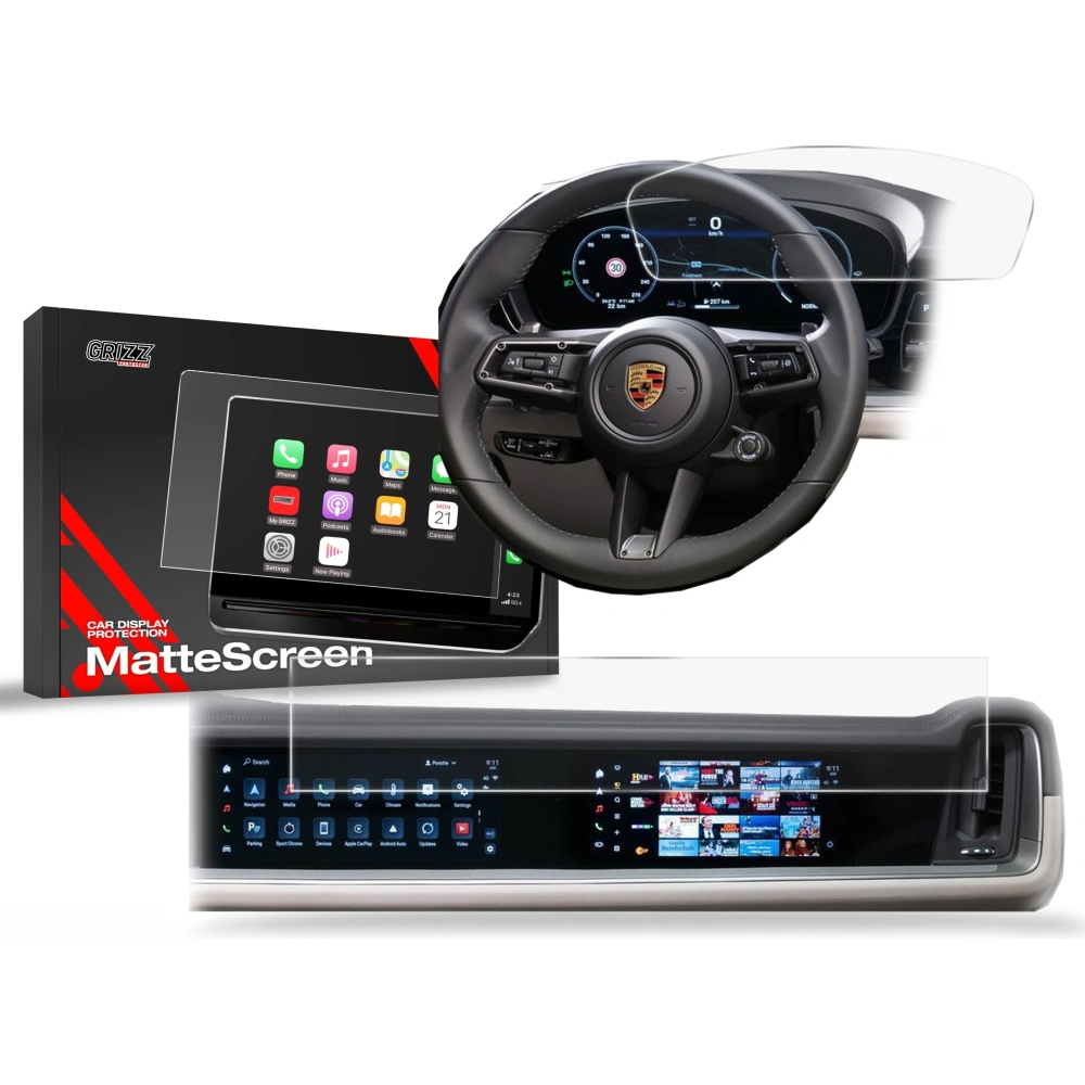 Hurtownia GSM - Matt fólia GrizzGlass CarDisplay védelem Porsche Cayenne 3 12,3" + 10,9“ 2023-2024 [2w1] - GRZ10559 - {ean13} - Hurt