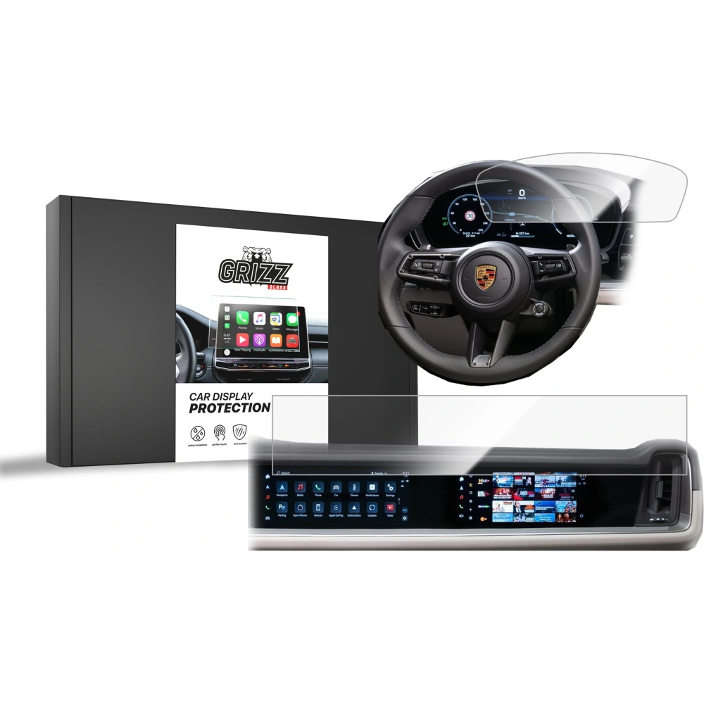 Hurtownia GSM - GrizzGlass CarDisplay Protecție Film ceramic pentru Porsche Cayenne 3 12,3" + 10,9“ 2023-2024 [2in1] - GRZ10560 - {ean13} - Hurt