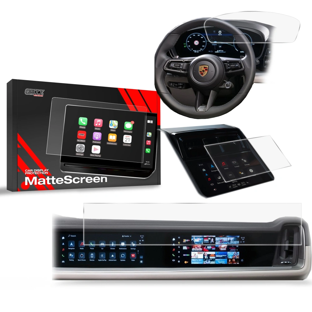 Hurtownia GSM - Matt fólia GrizzGlass CarDisplay védelem Porsche Panamera 3 12,3" + 10,9“ 2024 [3w1] - GRZ10572 - {ean13} - Hurt