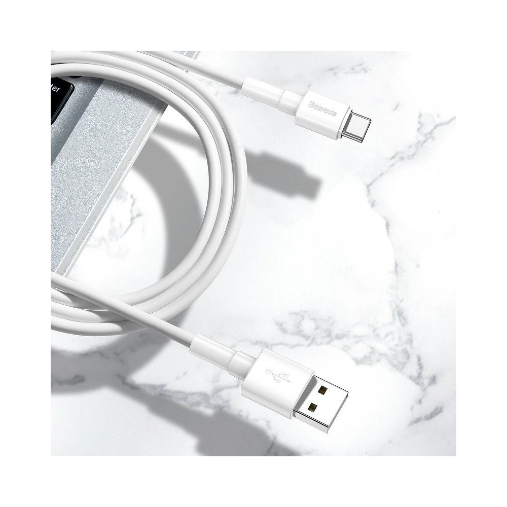 Wholesale USB-C Baseus Mini Cable 3A 1m White - BSU761WHT - {ean13} - Hurt