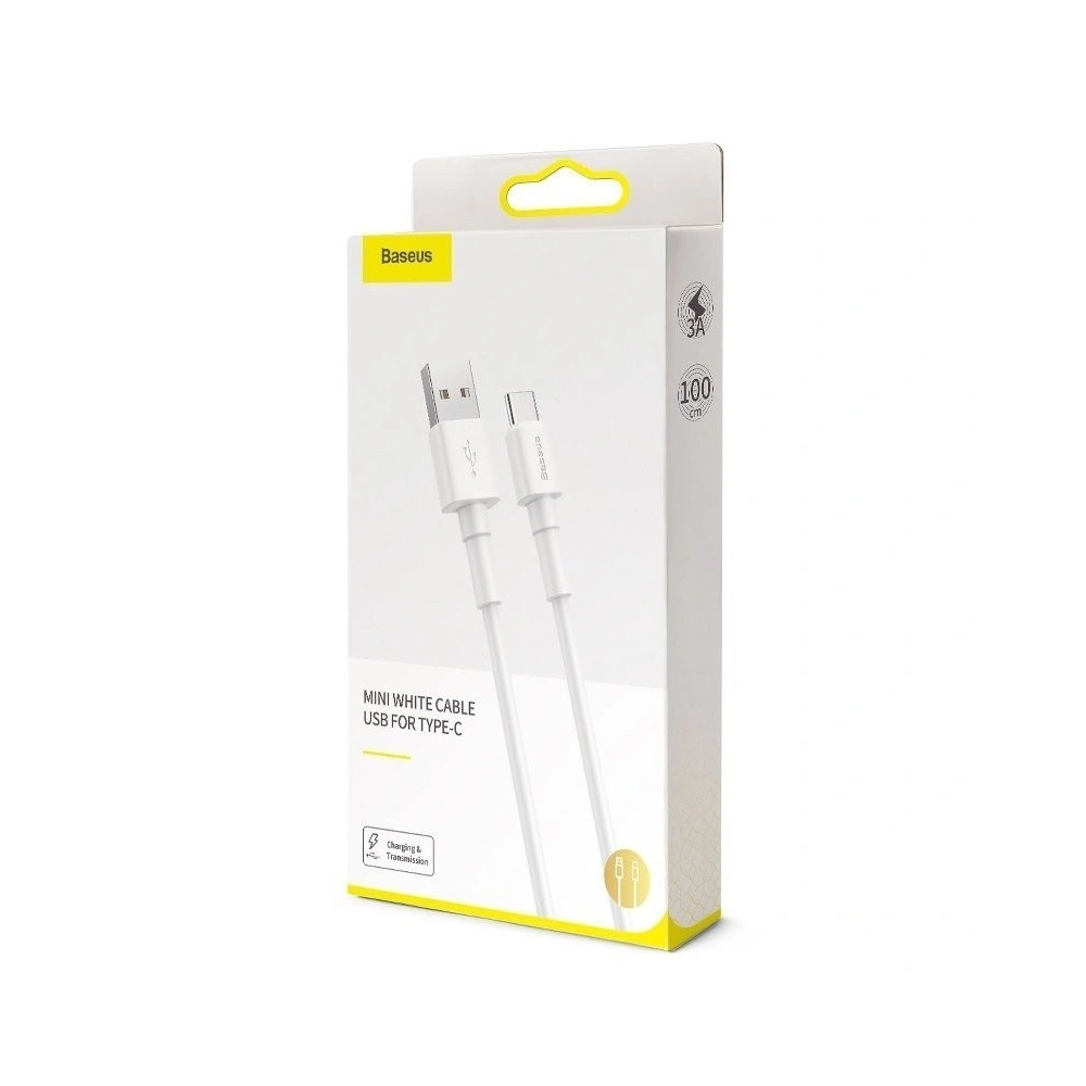 Wholesale USB-C Baseus Mini Cable 3A 1m White - BSU761WHT - {ean13} - Hurt