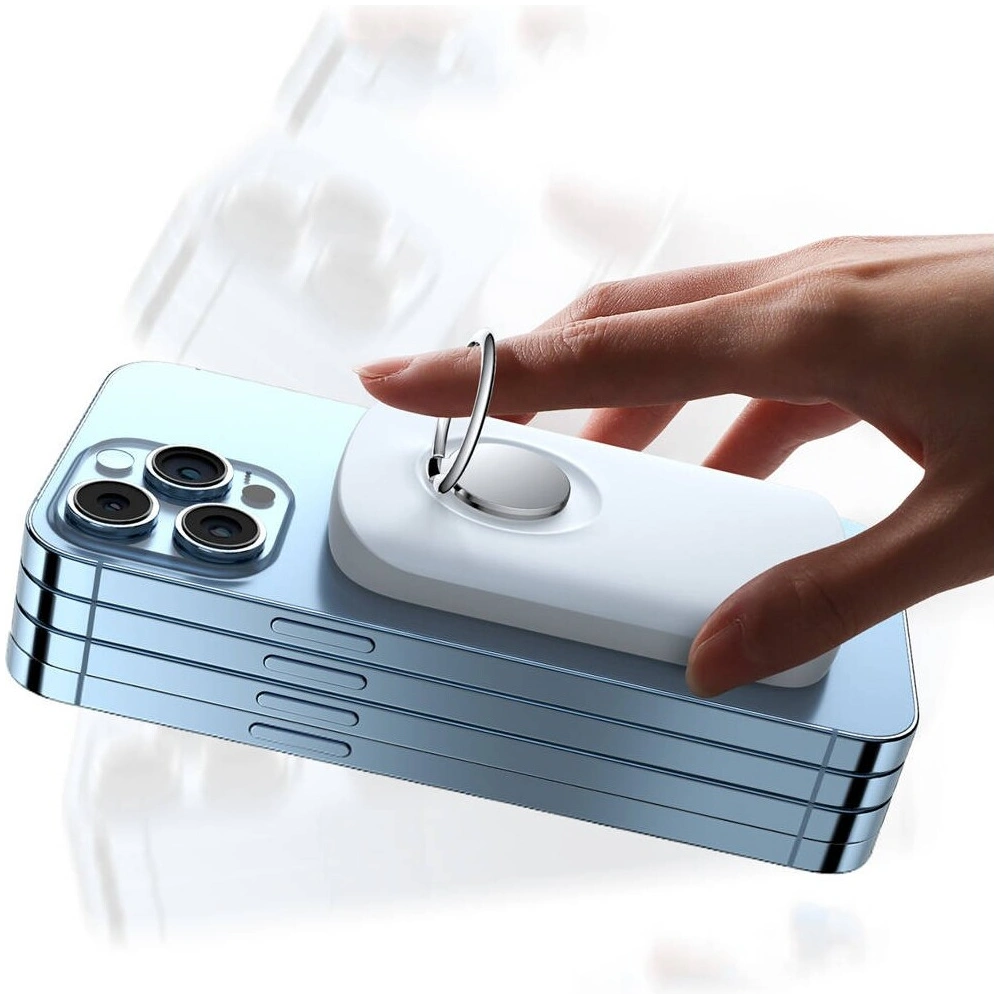 Wholesale Powerbank with wireless charging Joyroom JR-W030 6000mAh with ring and stand up to 20W white - JYR629 - {ean13} - Hurt