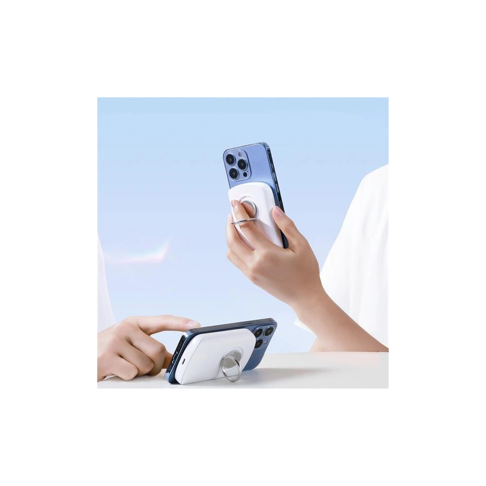 Wholesale Powerbank with wireless charging Joyroom JR-W030 6000mAh with ring and stand up to 20W white - JYR629 - {ean13} - Hurt