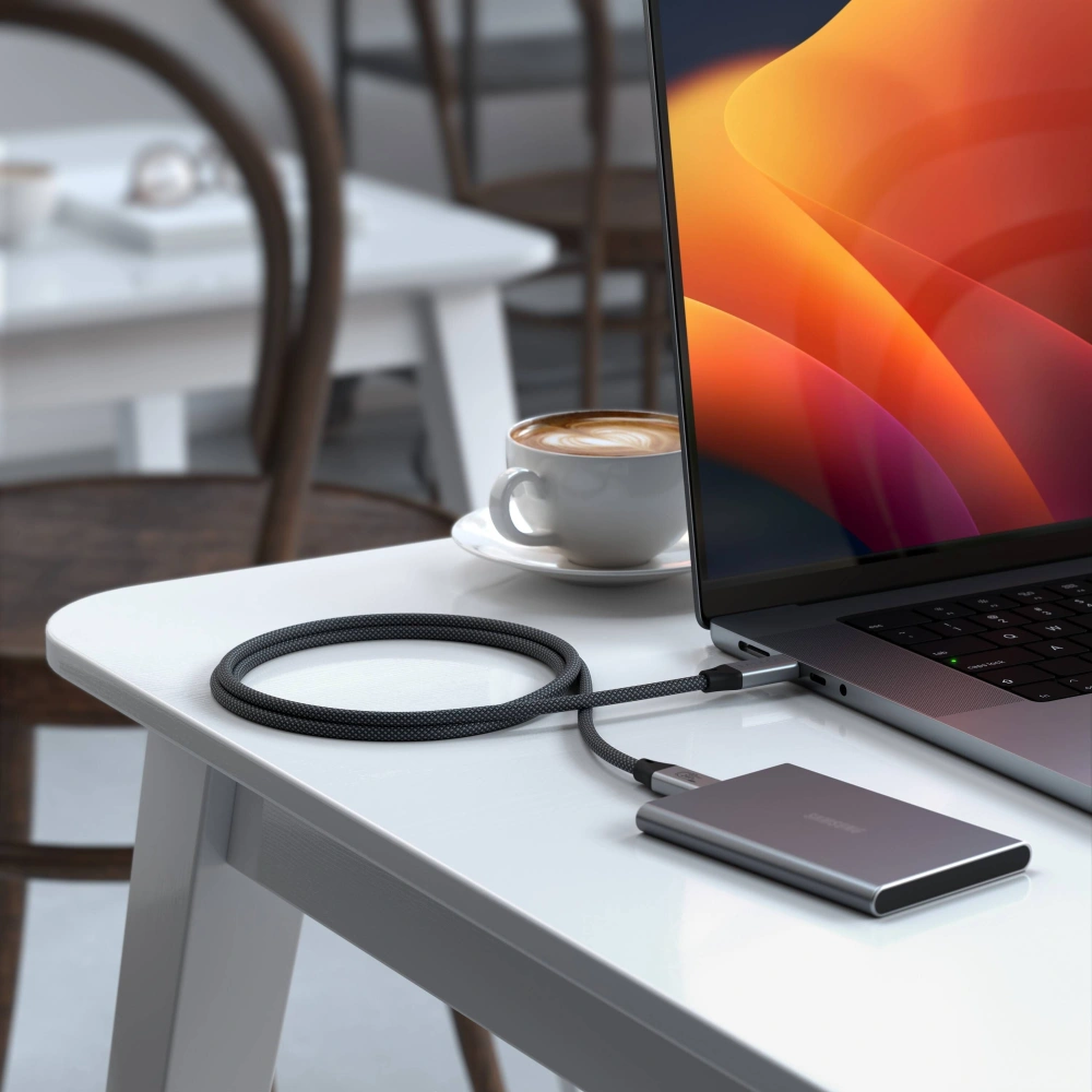 Hurtownia GSM - Kabel Satechi USB-C / USB-C, USB 4.0, 240W, 40Gbp,s 8K60Hz / 4K120Hz vesmírně šedý - STH127 - {ean13} - Hurt