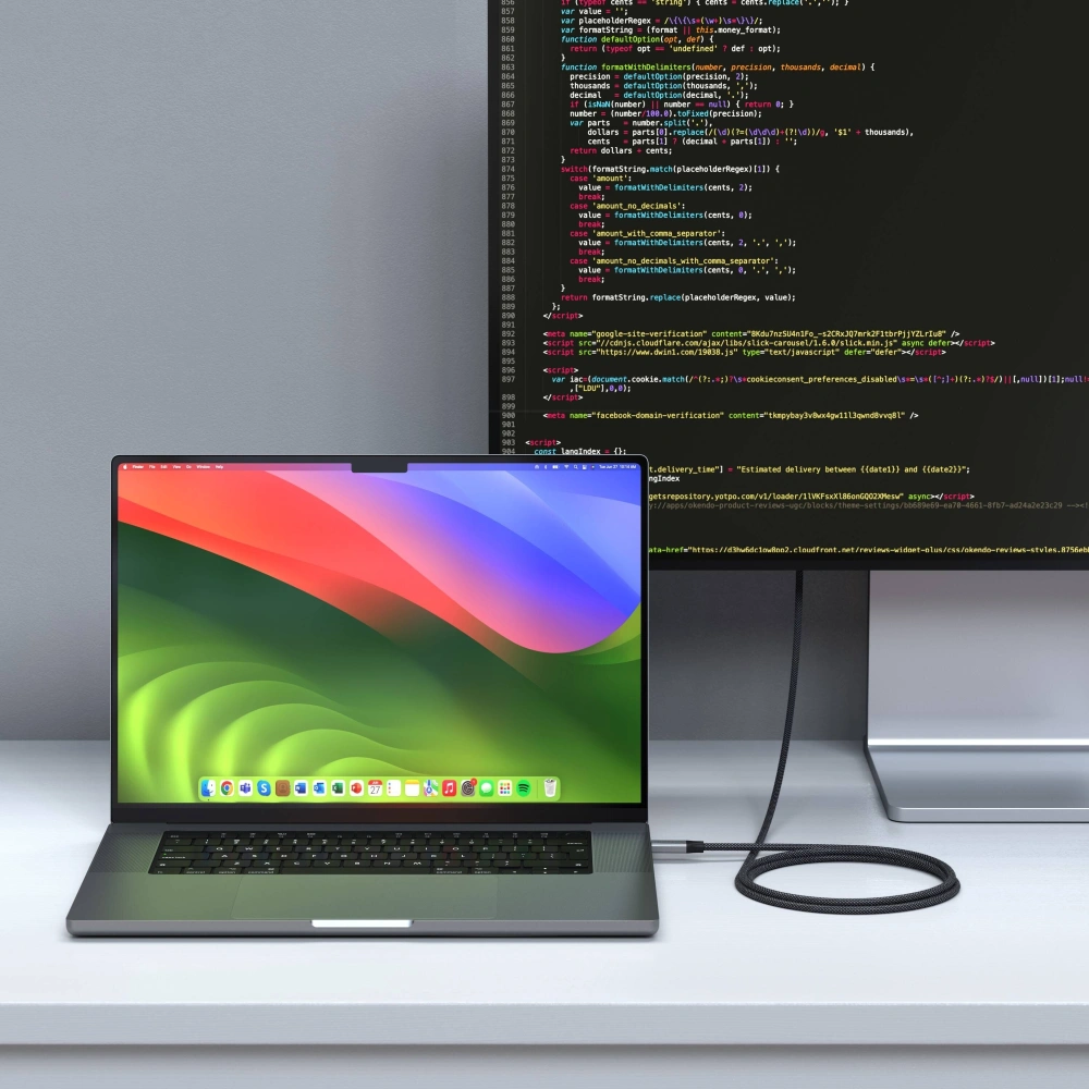Hurtownia GSM - Kabel Satechi USB-C / USB-C, USB 4.0, 240W, 40Gbp,s 8K60Hz / 4K120Hz vesmírně šedý - STH127 - {ean13} - Hurt