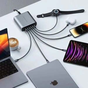 Hurtownia GSM - Hálózati töltő Satechi 6-Port 6xUSB-C GaN 200W PD GaN űrszürke - STH126 - {ean13} - Hurt