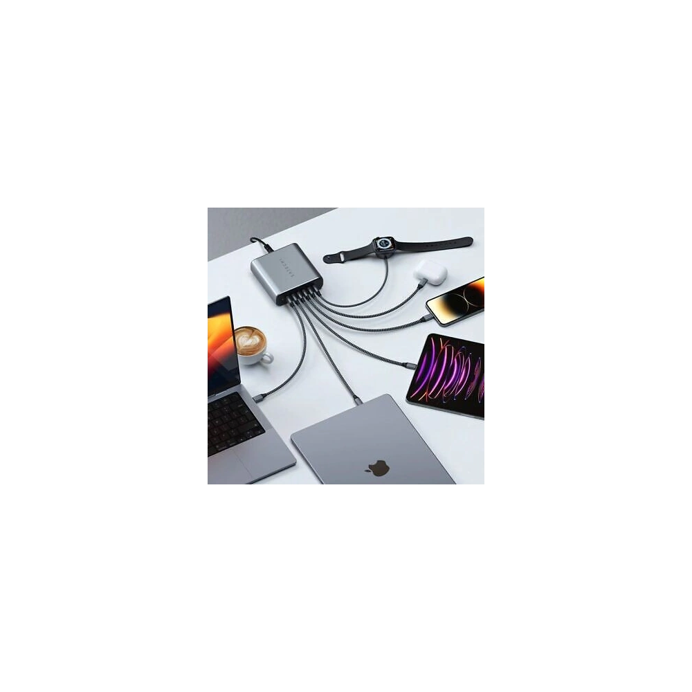 Hurtownia GSM - Ładowarka sieciowa Satechi 6-Port 6xUSB-C GaN 200W PD GaN space gray - STH126 - {ean13} - Hurt