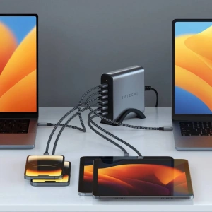 Hurtownia GSM - Hálózati töltő Satechi 6-Port 6xUSB-C GaN 200W PD GaN űrszürke - STH126 - {ean13} - Hurt