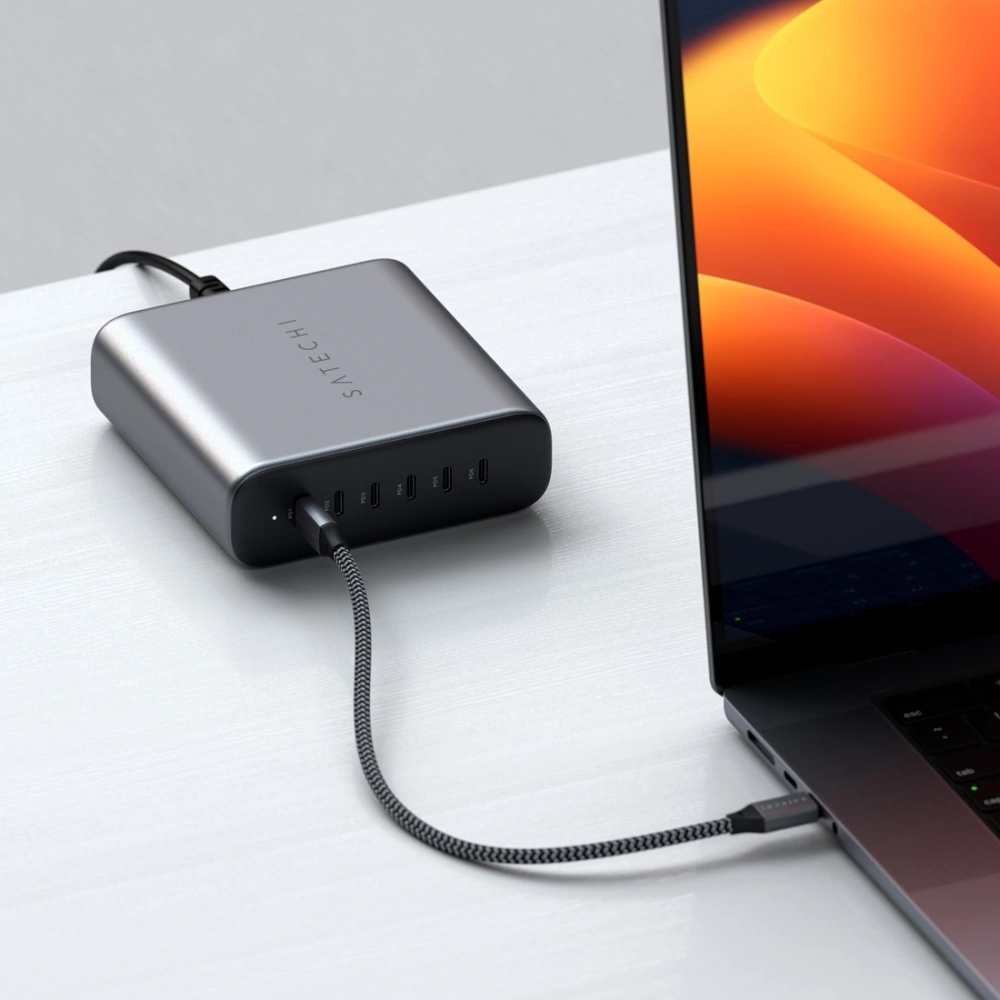 Hurtownia GSM - Ładowarka sieciowa Satechi 6-Port 6xUSB-C GaN 200W PD GaN space gray - STH126 - {ean13} - Hurt