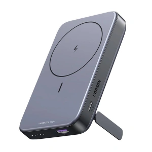 Hurtownia GSM - Powerbank magnetic cu funcție de suport UGREEN PB206 10000mAh USB-A, USB-C, 20W (negru) - UGR1853 - {ean13} - Hurt