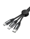 Hurtownia GSM - Cablul USB 3w1 Baseus Car Co-sharing Micro / USB-C / Lightning, 3.5A 1m (negru) - BSU766BLK - {ean13} - Hurt