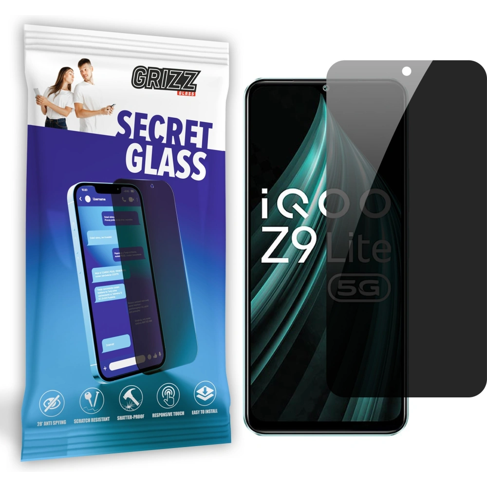 Matowe szkło prywatyzujące GrizzGlass SecretGlass do Vivo iQOO Z9 Lite
