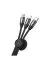 Wholesale USB Cable 3in1 Baseus Car Co-sharing Micro / USB-C / Lightning, 3.5A 1m Black - BSU766BLK - {ean13} - Hurt