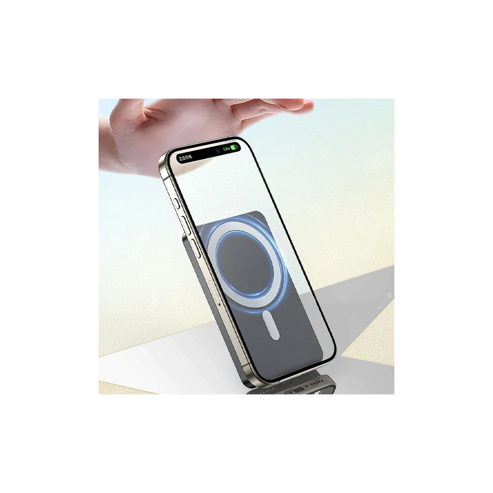 Hurtownia GSM - Powerbank magnetyczny AWEI P112K MagSafe 5000mAh szary/grey - AWEI197 - {ean13} - Hurt