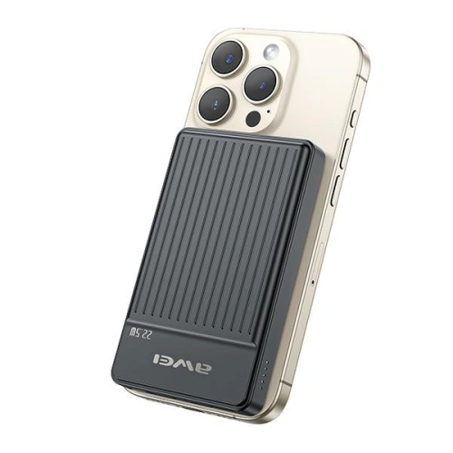 Powerbank magnetyczny AWEI P33K MagSafe 10000mAh 22.5W czarny/black