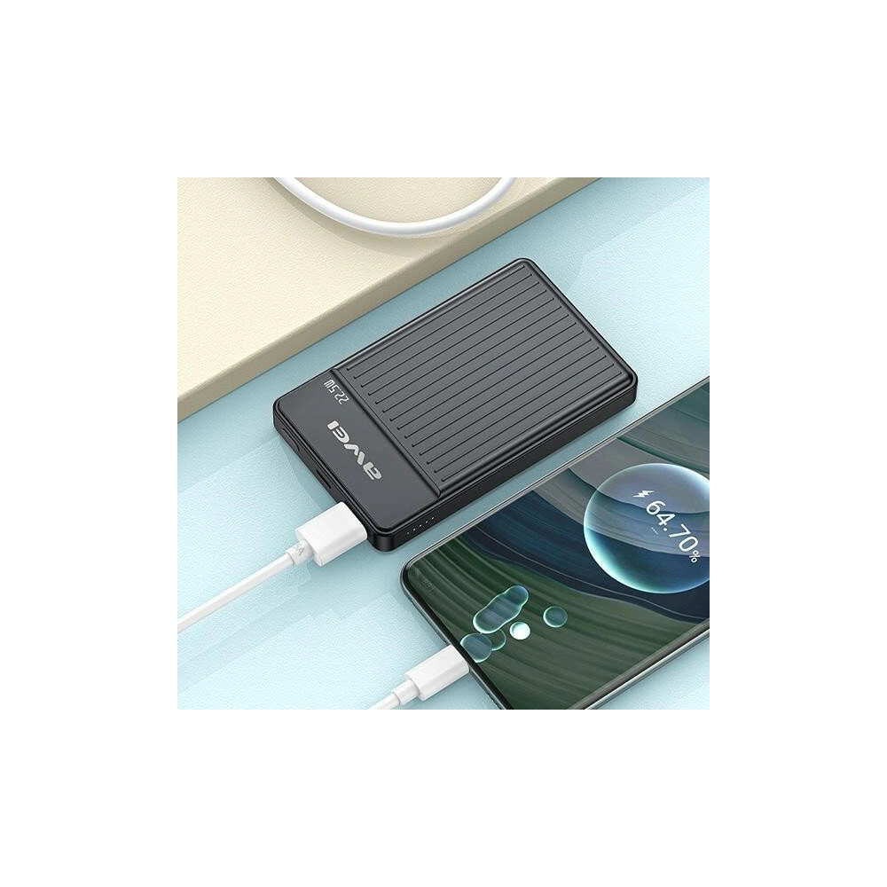 Hurtownia GSM - Magnetická powerbanka AWEI P33K MagSafe 10000mAh 22.5W černá/black - AWEI198 - {ean13} - Hurt