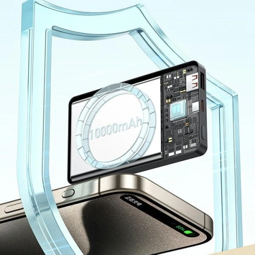 Powerbank magnetyczny AWEI P33K MagSafe 10000mAh 22.5W czarny/black